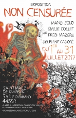 exposition,st malo de guersac,association lflp 2015,mano solo,emilie collet,fred mazère et delphine cadoré,dessins