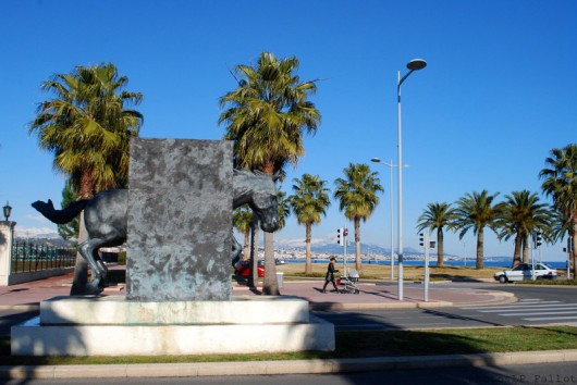 la carte de france des paysages,cagnes sur mer,promenade de l'hippodrome,hiver,photo;